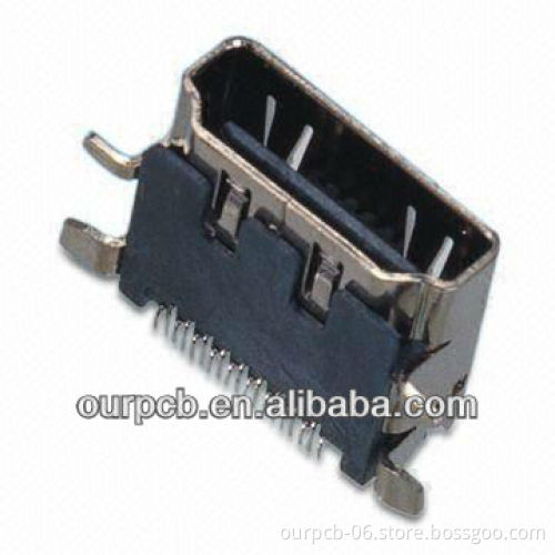 19P Male HDMI Connector SMT with Locating Peg